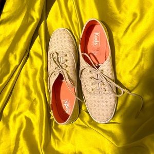 Vintage gold dot Keds sneakers